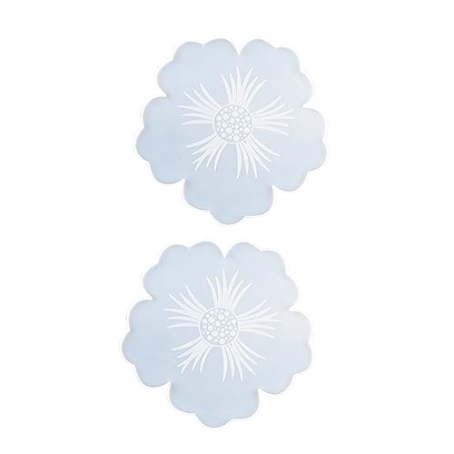 HOMSFOU 2Stücke Silikonform für Kristall Epoxidharz DIY Blumenuntersetzer Form Gießform für Tassenmatten Leicht zu Reinigen und Langlebig von HOMSFOU