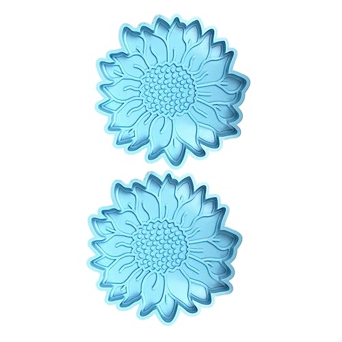 HOMSFOU 2Stücke Silikonformen für Untersetzer DIY Epoxidharz Gießform für Sonnenblumen Design für Bastelprojekte und Personalisierte von HOMSFOU
