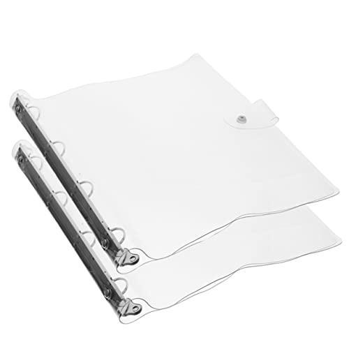 HOMSFOU 2Stücke Transparentes Ringbuch Cover Notizbuchhülle für Schule und Büro Exquisites Design Langlebig und Leicht zu Bedienen für Schüler und Lehrer HOMSFOU 2Stücke Transparentes Ringbuch Cover Notizbuchhülle für Schule und Büro Exquisites Design Langlebig und Leicht zu Bedienen für Schüler und Lehrer von HOMSFOU