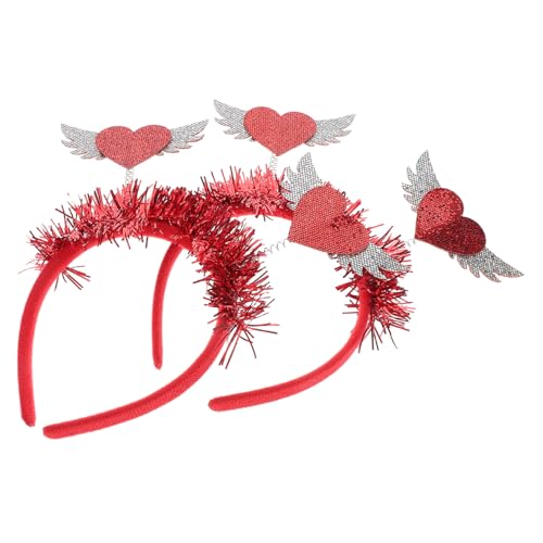 HOMSFOU 2pcs Red Heart Pepazes Haarband Valentinstag Party Kopfbedeckung Für Hochzeits Geburtstagsbühne Aufführung Glitzer Herz Hair Hoop Love Stirnband Für Mädchen HOMSFOU 2pcs Red Heart Pepazes Haarband Valentinstag Party Kopfbedeckung Für Hochzeits Geburtstagsbühne Aufführung Glitzer Herz Hair Hoop Love Stirnband Für Mädchen von HOMSFOU