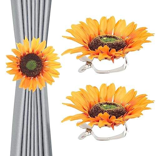 HOMSFOU 2st Sonnenblumen-vorhangclip Vorhanghalterschnalle Vorhangklammern Vorhang-Raffhalter Gardinenbänder Für Gardinen Sonnenblumen-vorhanghalter Zubehör Magnetisch Seidentuch HOMSFOU 2st Sonnenblumen-vorhangclip Vorhanghalterschnalle Vorhangklammern Vorhang-Raffhalter Gardinenbänder Für Gardinen Sonnenblumen-vorhanghalter Zubehör Magnetisch Seidentuch von HOMSFOU