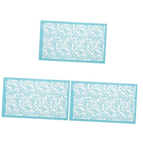 HOMSFOU 3 Blätter Kaninchen Ton Vorlage Bildschirm Handwerk Seide Schablone Blau Polyester HOMSFOU 3 Blätter Kaninchen Ton Vorlage Bildschirm Handwerk Seide Schablone Blau Polyester von HOMSFOU
