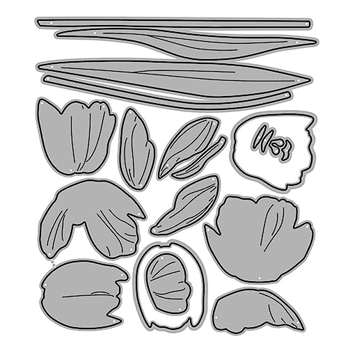 HOMSFOU 3 Blätter Stanzform Diy Scrapbooking Schneideform für Kartenherstellung Robust und Langlebig für Fotoalben und Hochzeitskarten Dekoration von HOMSFOU