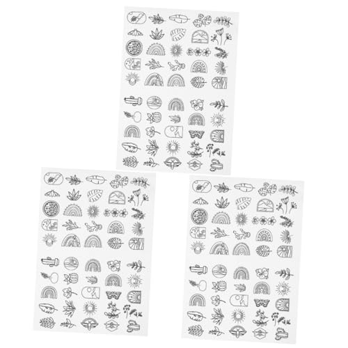 HOMSFOU 3 Blätter Wasserlöslicher Stickvlies Selbstklebender Stabilizer für Handnähen Diy Stickerei Einfach zu Verwenden für Verschiedene Stickrahmengrößen Wasserlöslich für Kreative von HOMSFOU