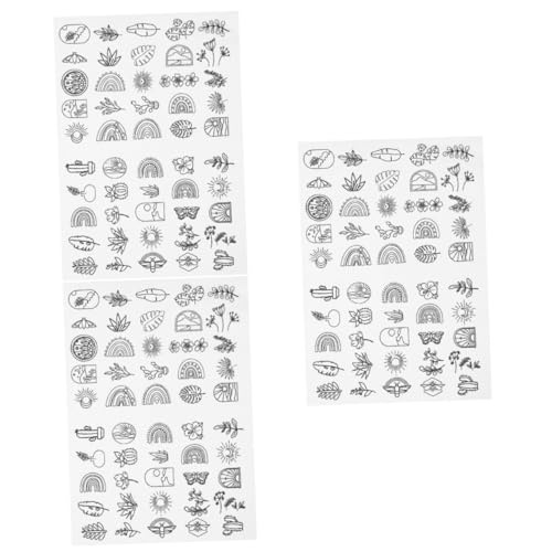 HOMSFOU 3 Blätter Wasserlöslicher Stickvlies Stabilisator Selbstklebendes Stickpapier für Diy Stickprojekte Einfach Anzuwenden für Kleidung Taschen und Handarbeiten Wasserlöslich und von HOMSFOU