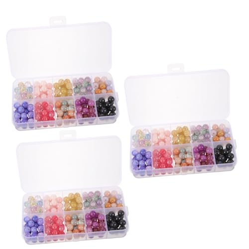 HOMSFOU 3 Boxen Runde Glasperlen Natürliche Bunte Steine Lose Perlen für Diy Armbänder Schmuckherstellung für und Ohrringe HOMSFOU 3 Boxen Runde Glasperlen Natürliche Bunte Steine Lose Perlen für Diy Armbänder Schmuckherstellung für und Ohrringe von HOMSFOU
