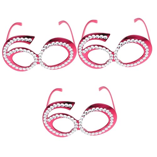 HOMSFOU 3 Paare Geburtstagsbrille 60. Geburtstag Dekorationen Frauen Partybrille Prop Dekorationen Zum 60. Geburtstag Geburtstagsparty-Foto-Requisite Golddekor Blitz Bank Plastik HOMSFOU 3 Paare Geburtstagsbrille 60. Geburtstag Dekorationen Frauen Partybrille Prop Dekorationen Zum 60. Geburtstag Geburtstagsparty-Foto-Requisite Golddekor Blitz Bank Plastik von HOMSFOU