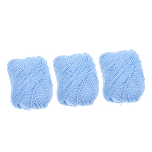 HOMSFOU 3 Rollen Baumwollgarn Multifunktionales Tragbares Häkeln und Stricken Hochwertiges Diy Knitting Yarn für Projekte von HOMSFOU