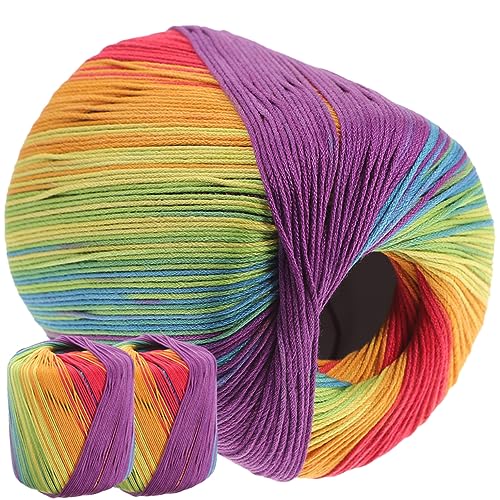 HOMSFOU 3 Rollen Bunte DIY Garnrollen für Handarbeiten Gradient Garn für Häkeln Stricken Pullover Schals und Mehr Hautfreundlich und Langlebig für Kreative Projekte von HOMSFOU