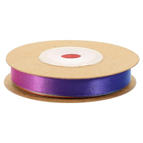 HOMSFOU 3 Rollen Bunte Regenbogen Diy Satinband Yards für Geschenkverpackung Hochzeitskarten und Bastelprojekte Doppelseitiges Polyesterband für Kreative Dekoration von HOMSFOU