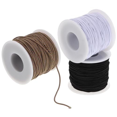 HOMSFOU 3 Rollen Elastische Schmuckfäden DIY Perlen Schnur für Armbänder und Gummiband Langlebig und Hautfreundlich für Bastelarbeiten von HOMSFOU