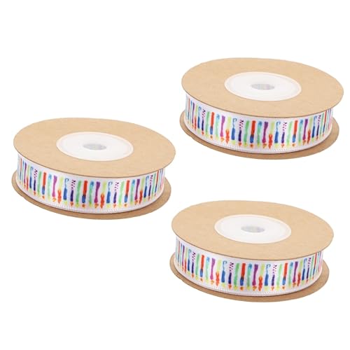 HOMSFOU 3 Rollen Geschenkband für DIY Schleifen Hochwertiges Verschleißfestes Polyesterband Yards für Geburtstagsgeschenke Bastelprojekte und Dekoration HOMSFOU 3 Rollen Geschenkband für DIY Schleifen Hochwertiges Verschleißfestes Polyesterband Yards für Geburtstagsgeschenke Bastelprojekte und Dekoration von HOMSFOU