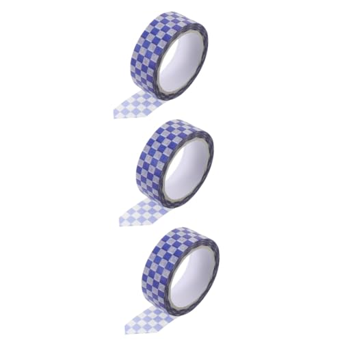 HOMSFOU 3 Rollen Gitter-washi-tape Band Streifen Selbst Retro Kunsthandwerk Bunt Washi Tape Farbiges Washi-tape Washi-tape-aufkleber Washi-tape-ästhetik Flüsterpapier von HOMSFOU