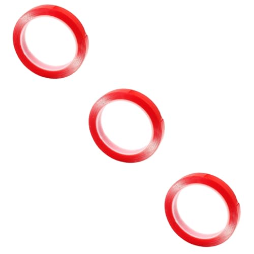 HOMSFOU 3 Rollen Kleberaufkleber Dasselbe Im Freien Doppelseitiges Klebeband Für Stoff Schwer Drinnen Doppelseitiges Klebeband Für Den Außenbereich Rot Acrylsäure HOMSFOU 3 Rollen Kleberaufkleber Dasselbe Im Freien Doppelseitiges Klebeband Für Stoff Schwer Drinnen Doppelseitiges Klebeband Für Den Außenbereich Rot Acrylsäure von HOMSFOU