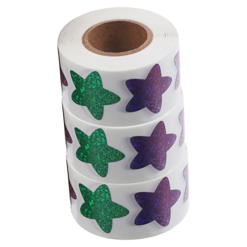 HOMSFOU 3 Rollen Pentagram Förmige Belohnungsaufkleber Selbstklebende Sticker für Erwachsene Dekorative Auszeichnungen Je für Klassenzimmer und Partys von HOMSFOU
