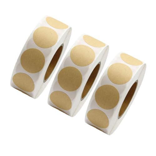 HOMSFOU 3 Rollen Runde Selbstklebende Braune Papieraufkleber für Beschriftungen Lösung für Backwaren Partys und Kreative Diy Projekte HOMSFOU 3 Rollen Runde Selbstklebende Braune Papieraufkleber für Beschriftungen Lösung für Backwaren Partys und Kreative Diy Projekte von HOMSFOU