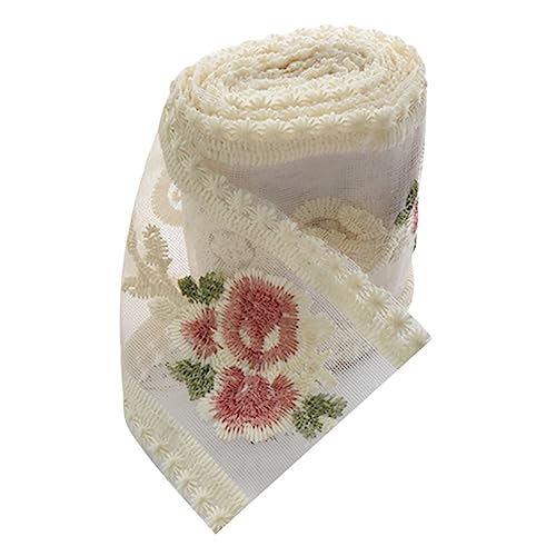 HOMSFOU 3 Rollen Stickerei Spitzenband Rosenmuster Diy Bastelmaterial für Haarschleifen und Accessoires Vielseitig Einsetzbar für Kleidung und Dekoration Hochwertiges Design von HOMSFOU