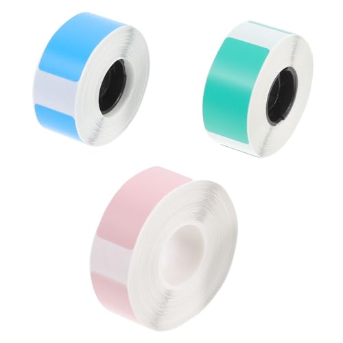 HOMSFOU 3 Rollen Thermoetikettenpapier Aufkleber mit Namensetiketten leerer Thermodrucker Versandetiketten adressieren Etiketten für kleine Unternehmen Thermosynthetisches Papier von HOMSFOU