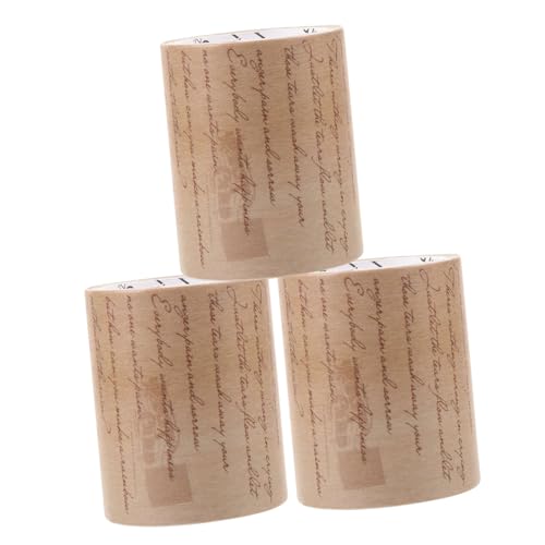 HOMSFOU 3 Rollen Vintage Washi Tape Dekoratives Papierband für Diy Projekte Scrapbooking Fotoalben Handbücher und Kreative Bastelideen mit Nostalgischen von HOMSFOU