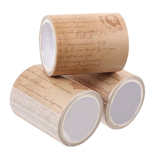 HOMSFOU 3 Rollen Vintage Washi Tape Selbstklebendes Scrapbooking Klebeband Vielseitiges DIY Bastelband für Journal Planer und Kreative Dekoration Langanhaltend Leicht Abreißbar Geeignet HOMSFOU 3 Rollen Vintage Washi Tape Selbstklebendes Scrapbooking Klebeband Vielseitiges DIY Bastelband für Journal Planer und Kreative Dekoration Langanhaltend Leicht Abreißbar Geeignet von HOMSFOU