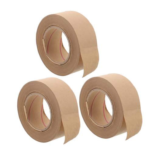 HOMSFOU 3 Rollen Wasserband Multifunktions-dichtungsband Papier Klebeband Dichtungsband Aus Papier Tragen Sie Ein Widerstandsband Rahmenband Malerband Klebstoff Auf Wasserbasis von HOMSFOU