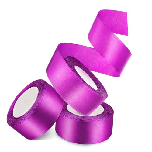 HOMSFOU 3 Rollen verpackung Band Rosa für Meter machen Streifen Burgund Hochzeitsbänder dekoratives Band Satinband Festes Farbband Geschenkband Polyester Violett HOMSFOU 3 Rollen verpackung Band Rosa für Meter machen Streifen Burgund Hochzeitsbänder dekoratives Band Satinband Festes Farbband Geschenkband Polyester Violett von HOMSFOU