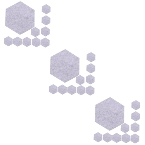 HOMSFOU 3 Sätze 3 Sätze Filz Hintergrund Wandaufkleber Expo Bulletin Große Nachricht Weiße Notizen Anzeigetafel Stoff Klassenzimmer Haftnotiz Schulbuchstaben Tafeln 10 Stück * 3 von HOMSFOU