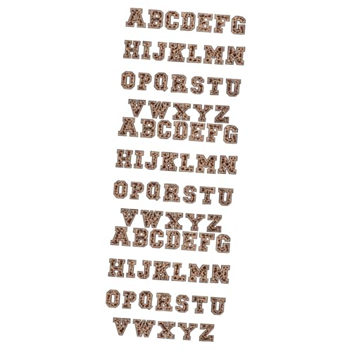 HOMSFOU 3 Sätze Buchstaben-patch Flicken Für Bekleidung Gestickte Bügelspitzen Applikationen Bekleidungszubehör Mit Buchstaben Briefe Kleidung Nähen Flanell Hellbraun 26 Stücke * 3 von HOMSFOU
