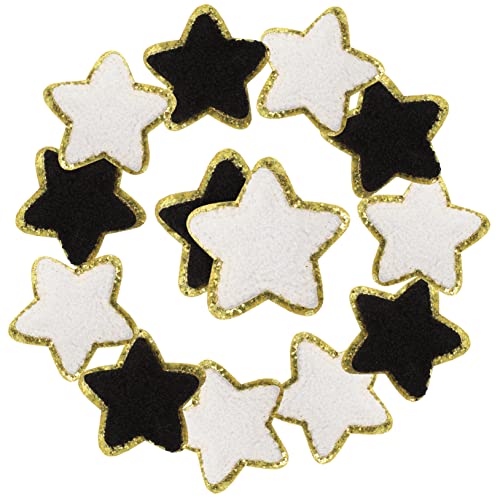 HOMSFOU 3 Sätze Bügelbilder Stern Patches Für Kleidung Glitzer Chenille Aufnäher Zum Reparieren Von Shirts Hosen Und Taschen Einfache Anwendung Für Textilien Und Diy Projekte 32 Stück * 3 von HOMSFOU