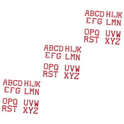 HOMSFOU 3 Sätze Bügelbuchstaben Teiliges Alphabet Bügelbilder Für Kleidung Aufnäher Für Diy Bastelprojekte Für Shirts Jacken Und Mehr Rote Aufkleber Für Textilien 26 Stücke * 3 HOMSFOU 3 Sätze Bügelbuchstaben Teiliges Alphabet Bügelbilder Für Kleidung Aufnäher Für Diy Bastelprojekte Für Shirts Jacken Und Mehr Rote Aufkleber Für Textilien 26 Stücke * 3 von HOMSFOU