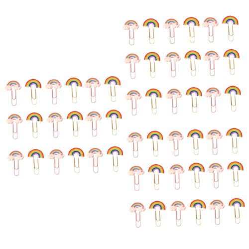 HOMSFOU 3 Sätze Büroklammern Teiliges Regenbogenform Kleine Papierklammern Für Dokumente Praktische Bürobedarf Für Schule Und Büro Vielseitig Einsetzbar Für Diy 20 Stück * 3 von HOMSFOU