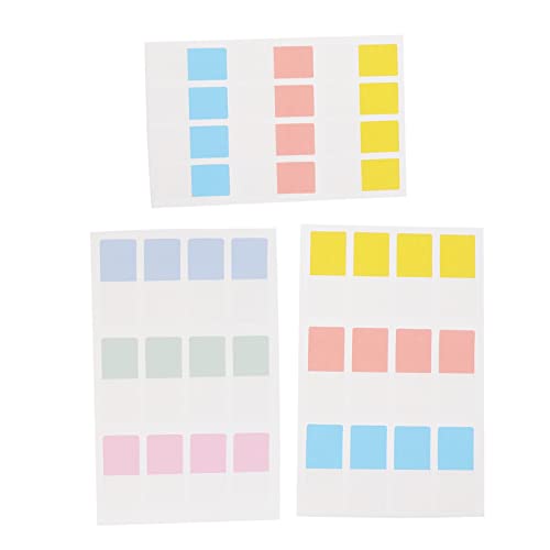 HOMSFOU 3 Sätze Bunte Memo Sticker Set Teilig Fluoreszierende Index Tabs für Schüler Selbstklebende Notizzettel Praktische Haftnotizen für Schule und Büro Beschreibbar mit Verschiedenen von HOMSFOU