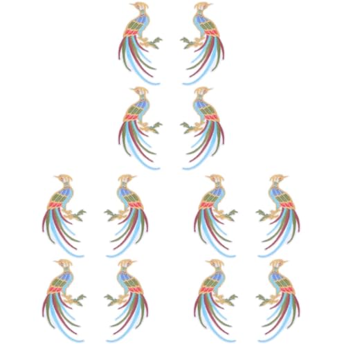 HOMSFOU 3 Sätze Bunte Stickereiflicken Für Kleidung Diy Dekoration Mit Peacock Design Zum Aufnähen Oder Aufbügeln Für Kreative Nähprojekte Und Reparaturen 4 Stück * 3 von HOMSFOU