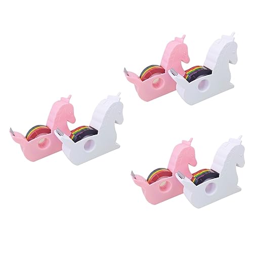 HOMSFOU 3 Sätze Cartoon Klebebandspender Lustiger Tape Cutter Für Schreibtisch Praktischer Abroller Für Schüler Und Büro Farbenfrohes Design Klebeband Basteln 2 Stücke * 3 von HOMSFOU