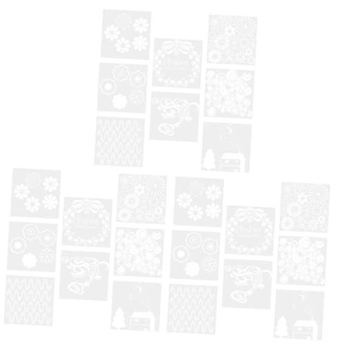 HOMSFOU 3 Sätze Diy Blumenmalvorlagen Wiederverwendbare Schablonen Für Bastelprojekte Für Wand Und Bodenmalerei Leicht Und Langlebig 12 Stück * 3 von HOMSFOU