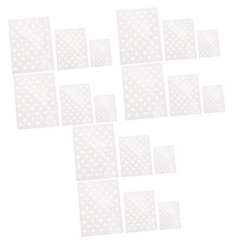 HOMSFOU 3 Sätze Diy Fünfzackige Stern Schablonen Pet Für Wandgestaltung Bastelprojekte Und Sprühmalerei Verschiedene S Für Kreative Anwendungen 6 Blätter * 3 von HOMSFOU