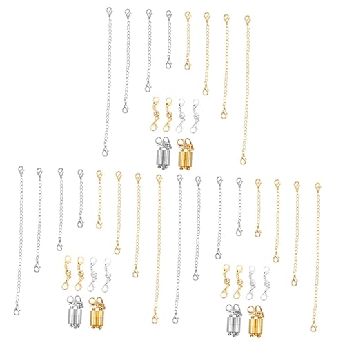 HOMSFOU 3 Sätze Diy Magnetverschluss Kette Zylindrische Gold und Silber Magnetschließe für Armbänder und Fußkettchen Starke und Glänzende Schmuckverbindungen für Einfaches und Basteln HOMSFOU 3 Sätze Diy Magnetverschluss Kette Zylindrische Gold und Silber Magnetschließe für Armbänder und Fußkettchen Starke und Glänzende Schmuckverbindungen für Einfaches und Basteln von HOMSFOU