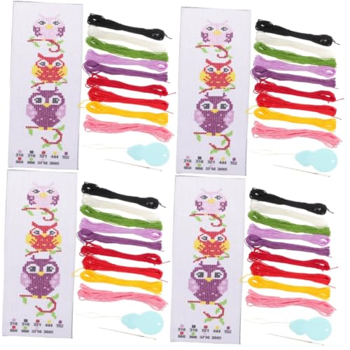 HOMSFOU 3 Sätze Diy Stickerei für Lesezeichen Material für Dekorative Handarbeiten für Anfänger und Bastelliebhaber mit Hochwertigem und Leuchtenden Farben von HOMSFOU