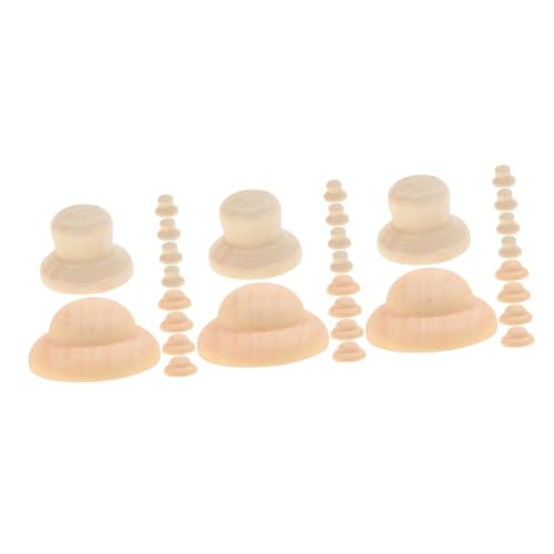 HOMSFOU 3 Sätze Diy Unvollendete Peg-puppen-mütze Diy -handwerkshüte Miniatur-puppenhüte Bemalte Peg-puppenmütze Unvollendete Peg-puppenmütze Beige Holz 40 Stück * 3 HOMSFOU 3 Sätze Diy Unvollendete Peg-puppen-mütze Diy -handwerkshüte Miniatur-puppenhüte Bemalte Peg-puppenmütze Unvollendete Peg-puppenmütze Beige Holz 40 Stück * 3 von HOMSFOU