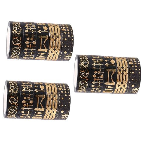 HOMSFOU 3 Sätze Diy Washi Tape Dekoratives Klebeband Für Scrapbooking Und Kreative Projekte Bunte Designs Für Planner Und Dekoration 5 Rollen * 3 von HOMSFOU
