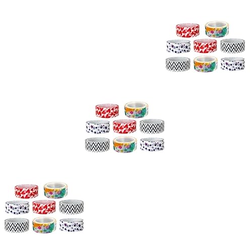 HOMSFOU 3 Sätze Diy Washi Tape Handreißbare Dekorative Klebebänder Für Scrapbook Tagebuch Und Bastelprojekte 8 Stück * 3 von HOMSFOU