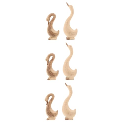 HOMSFOU 3 Sätze Diy Zubehör Diy -handwerk Gänsestatue Diy Liefert Gans Ornament Holz 2 Stück * 3 HOMSFOU 3 Sätze Diy Zubehör Diy -handwerk Gänsestatue Diy Liefert Gans Ornament Holz 2 Stück * 3 von HOMSFOU