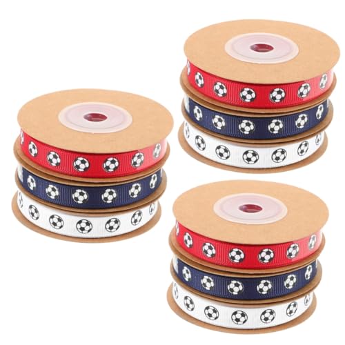 HOMSFOU 3 Sätze Diy-bastelband Bänder Für Handwerk Party Schwarzes Band Grünes Band Ripsband Verpackungsband Kuchenband Geschenkschleifband Stoff 3 Rollen * 3 von HOMSFOU