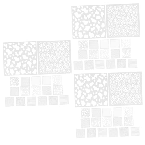 HOMSFOU 3 Sätze Doodle-zeichnungsvorlage Malschablonen Malvorlagen Malen Zeichenschablonen Für Schablonen Vorlage Nummer Malerei Wand Graffiti Weiß Pet 18 Stück * 3 von HOMSFOU