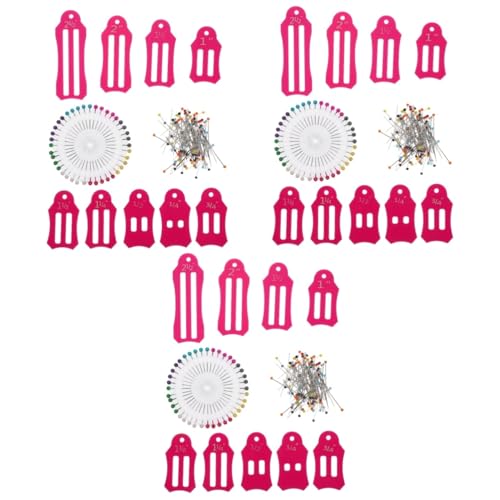 HOMSFOU 3 Sätze Faltbares Stoffwerkzeug Set Teiliges Nadel und Maßband Kit mit Bunten Positionierungsperlen für Näh und Bastelprojekte für Mode Schmuck und Diy HOMSFOU 3 Sätze Faltbares Stoffwerkzeug Set Teiliges Nadel und Maßband Kit mit Bunten Positionierungsperlen für Näh und Bastelprojekte für Mode Schmuck und Diy von HOMSFOU