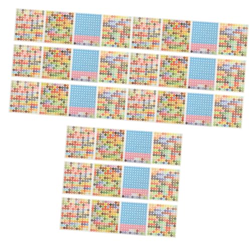 HOMSFOU 3 Sätze Farbige Aufkleber Diamant Etiketten Kunst Etiketten Runde Aufkleber Etiketten Farbige Etiketten Aufkleber Nummerierte Aufkleber Farbige Nummernaufkleber 20 Blätter * 3 von HOMSFOU
