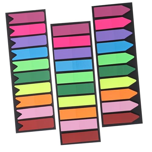 HOMSFOU 3 Sätze Farbige Haftnotizen Strips Praktische Transparente Lesezeichen für Notizen und Seitenmarkierungen für Studenten und Anfänger Beim Verschiedenen Erhältlich von HOMSFOU