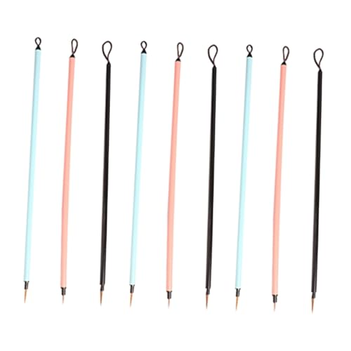 HOMSFOU 3 Sätze Farbiger Hakenlinienstift Feine Spitze Pinsel Detailspitze Zeichenkalligraphiepinsel Linienpinsel Kunst Aquarellmalerei Linienmalpinsel 3 Stücke * 3 von HOMSFOU