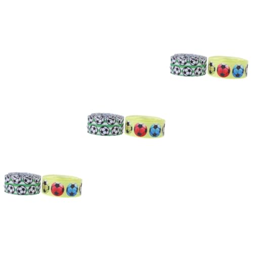 HOMSFOU 3 Sätze Fußball Geschenkband Dekoratives Satinband Pro Rolle Für Kreative Verpackungen Und Diy Projekte Für Sportmotive Und Partys 2 Rollen * 3 von HOMSFOU