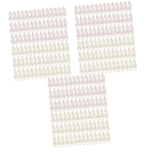 HOMSFOU 3 Sätze Geformte Büroklammern Kleine Clips Mini -papierclips Große Farbige Büroklammern Clips (klein Bunt Lesezeichen-clip Lesezeichen Aus Papier 100 Stück * 3 von HOMSFOU